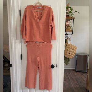 Free People Hailey Set in Coral